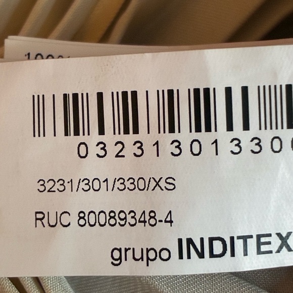 NWOT. Zara Multicolored Geometric Print Pleated Midi Skirt. Size XS. - Picture 7 of 9